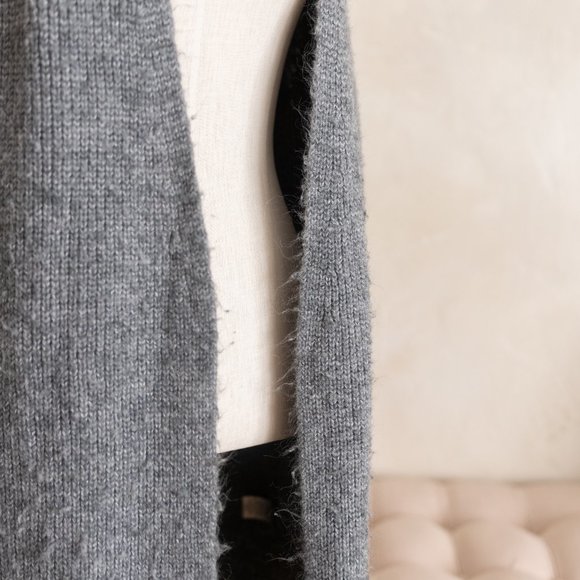 Women’s Halogen Gray‎ Long Open Front Wool Blend Cardigan size M - Picture 7 of 11